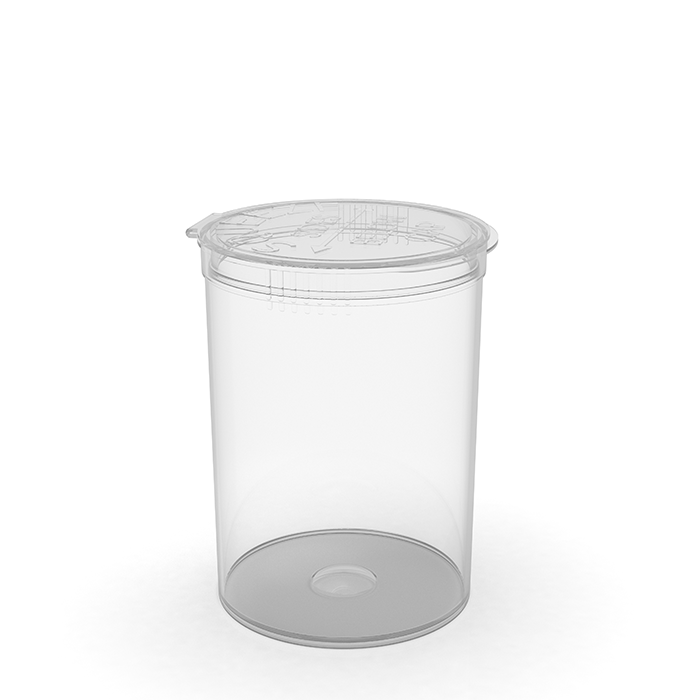 30 Dram Translucent Clear Child Resistant Pop-Top Bottles