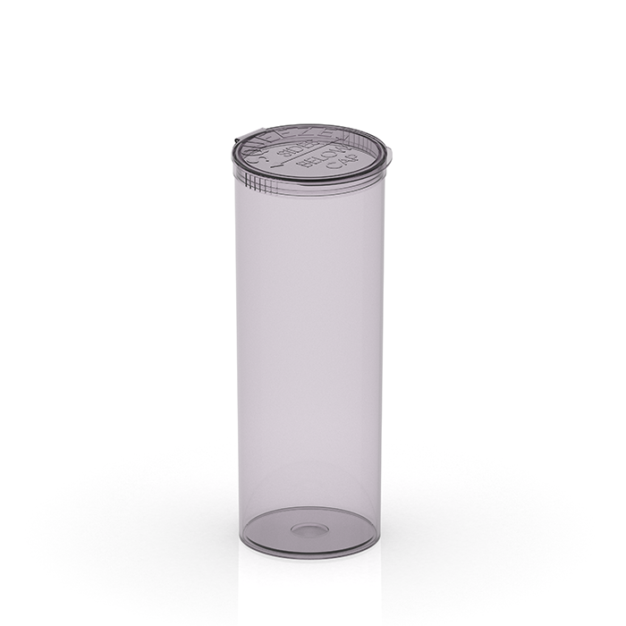 60 Dram Translucent Smoke Child Resistant Pop-Top Bottles