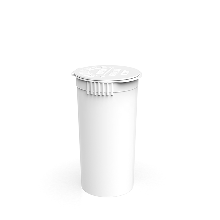 13 Dram Opaque White Child Resistant Pop-Top Bottles