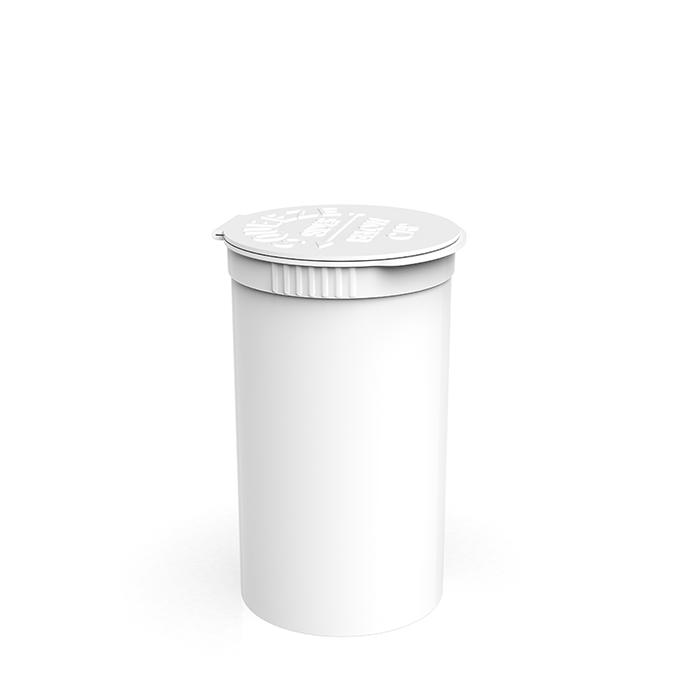 19 Dram Opaque White Child Resistant Pop-Top Bottles