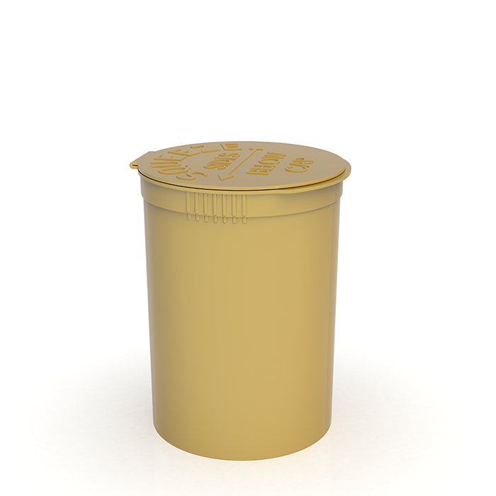 30 Dram Opaque Gold Child Resistant Pop-Top Bottles