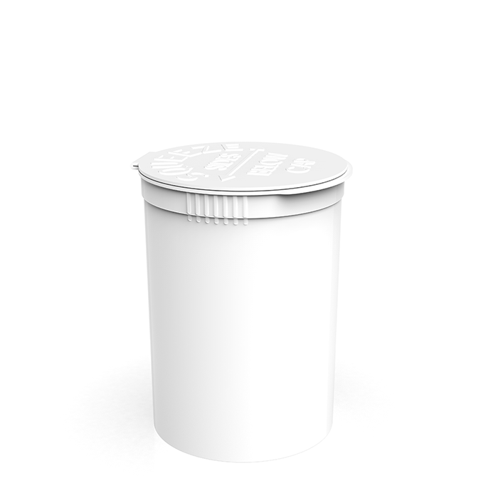 30 Dram Opaque White Child Resistant Pop-Top Bottles