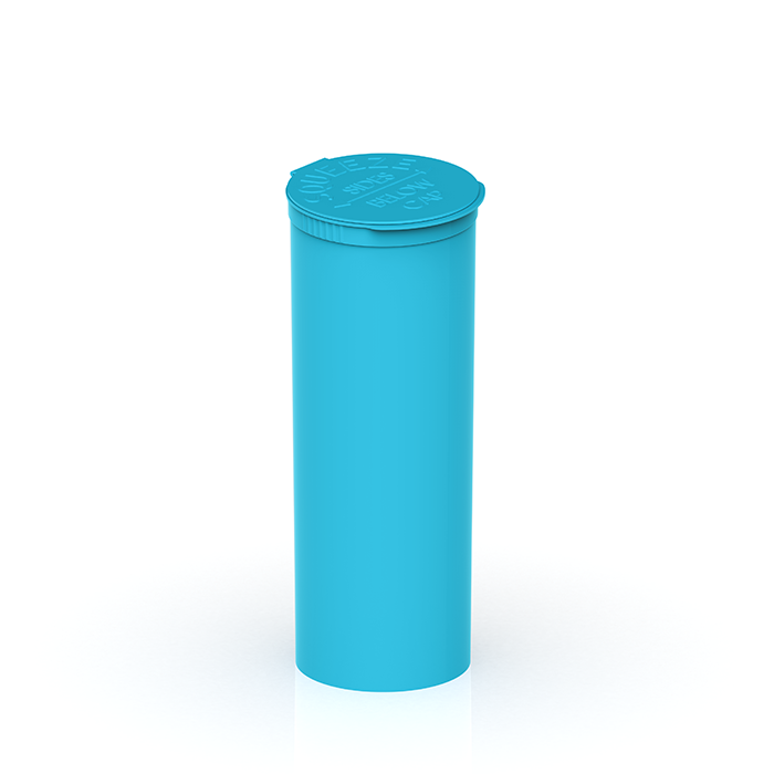 60 Dram Opaque Aqua Child Resistant Pop-Top Bottles