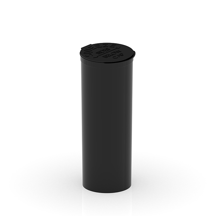 60 Dram Opaque Black Child Resistant Pop-Top Bottles