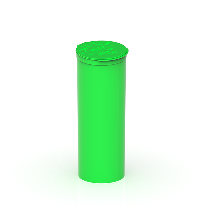 60 Dram Opaque Lime Child Resistant Pop-Top Bottles