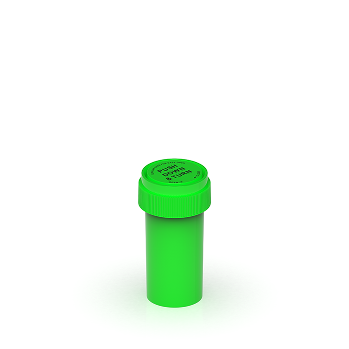 13 Dram Lime Push & Turn Reverse Cap Bottles