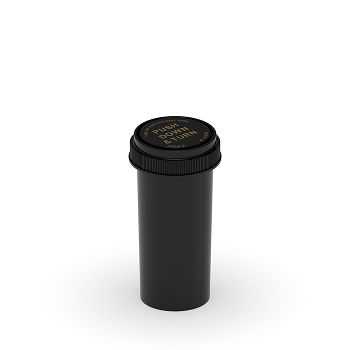 30 Dram Black Push & Turn Reverse Cap Bottles