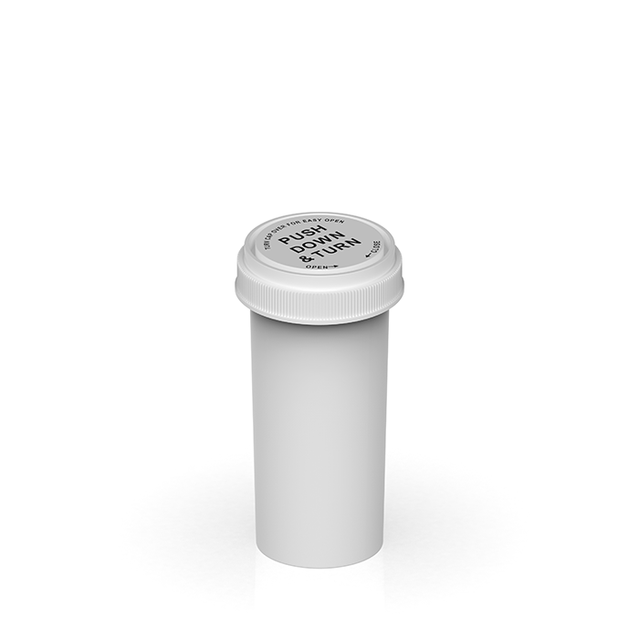 30 Dram White Push & Turn Reverse Cap Bottles