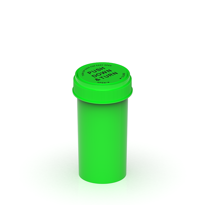 40 Dram Lime Push & Turn Reverse Cap Bottles