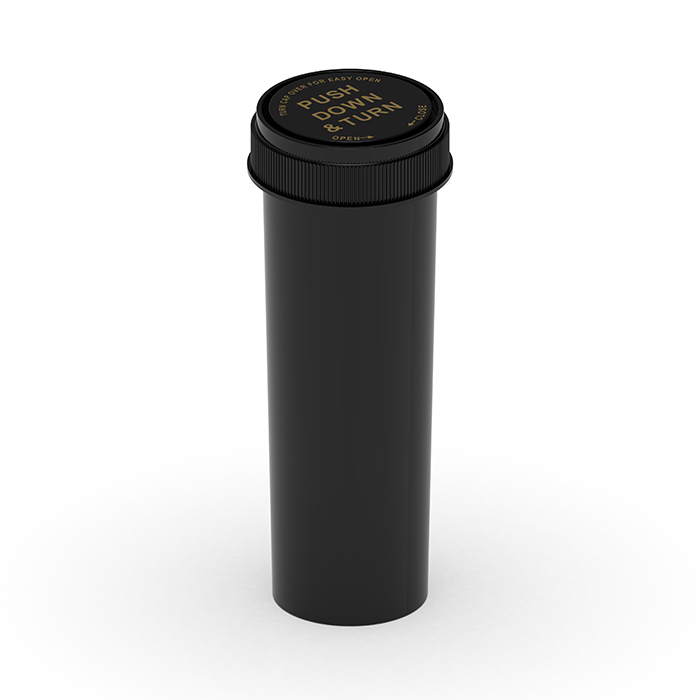 60 Dram Black Push & Turn Reverse Cap Bottles