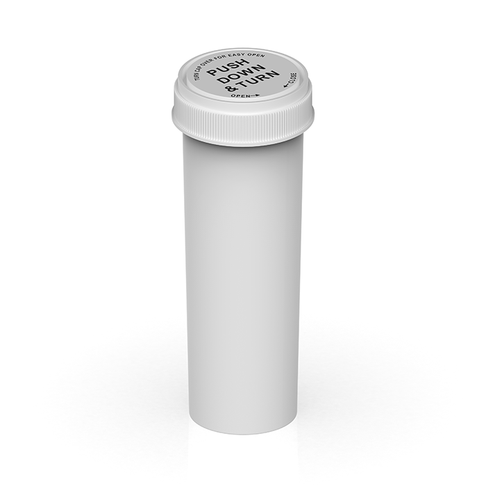 60 Dram White Push & Turn Reverse Cap Bottles
