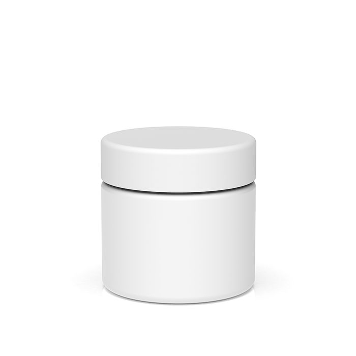 2 oz Child Resistant Matte White Glass Jars