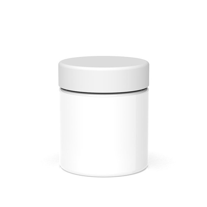 3 oz Child Resistant White Glass Jars