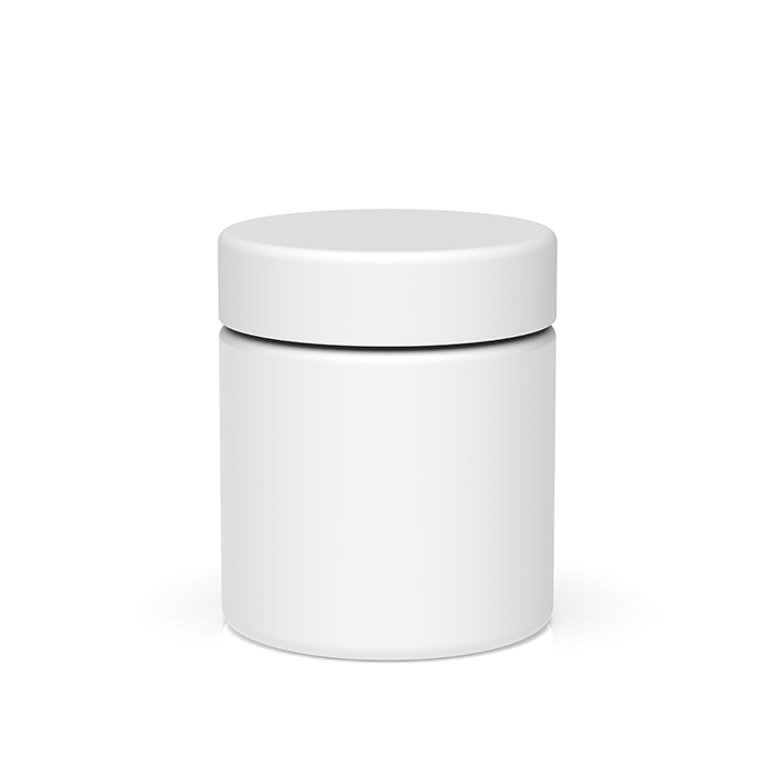 3 oz Child Resistant Matte White Glass Jars