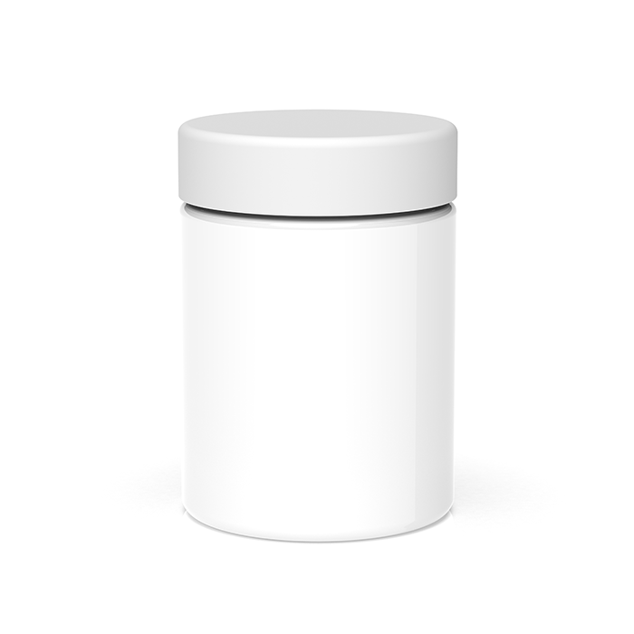 4 oz Child Resistant White Glass Jar