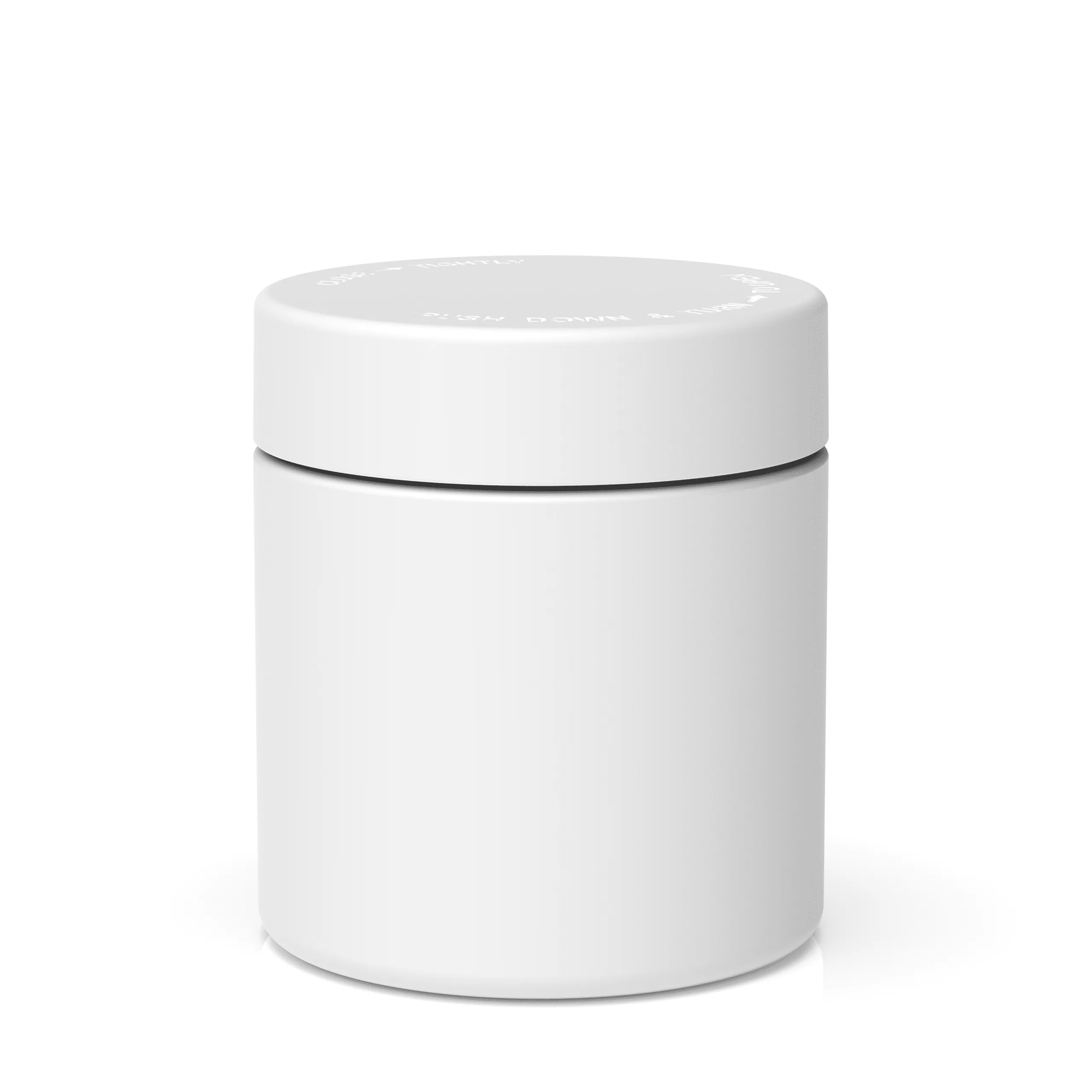 14 oz Child Resistant Matte White Glass Jars