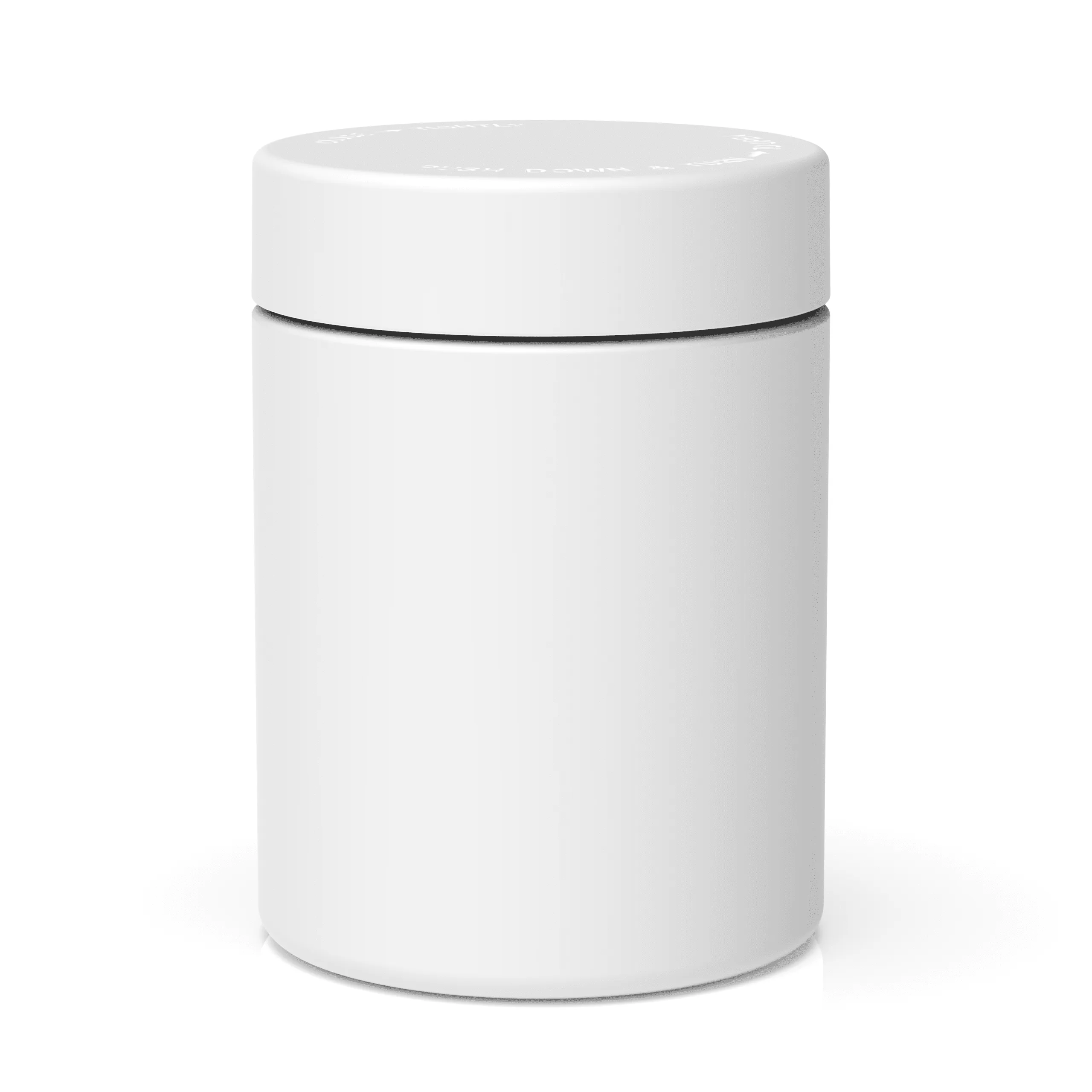 18 oz Child Resistant Matte White Glass Jars