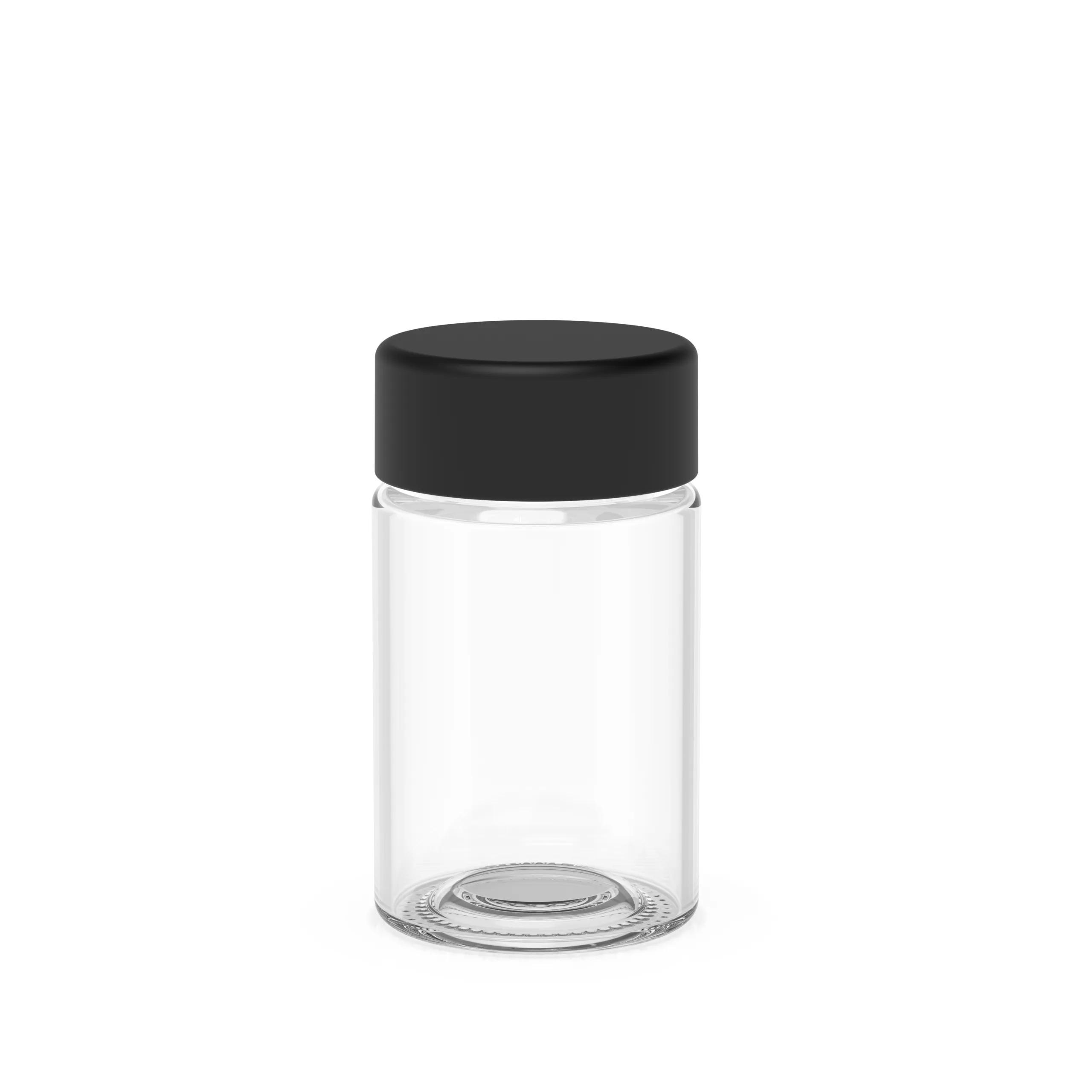 70 mm CR Glass Pre Roll Jar – Clear Black