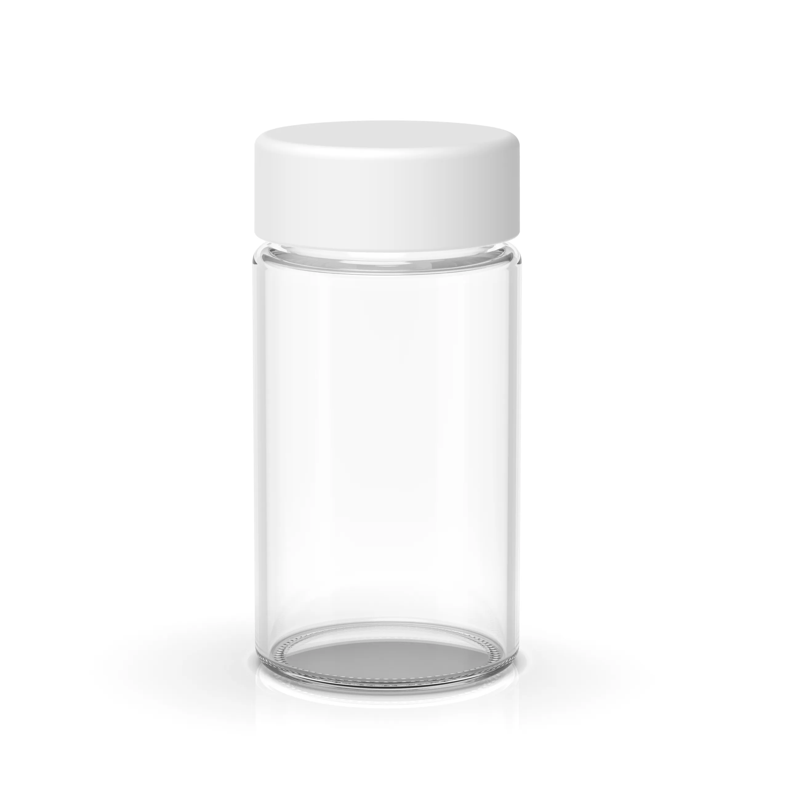 88 mm CR Glass Pre Roll Jar – Clear White