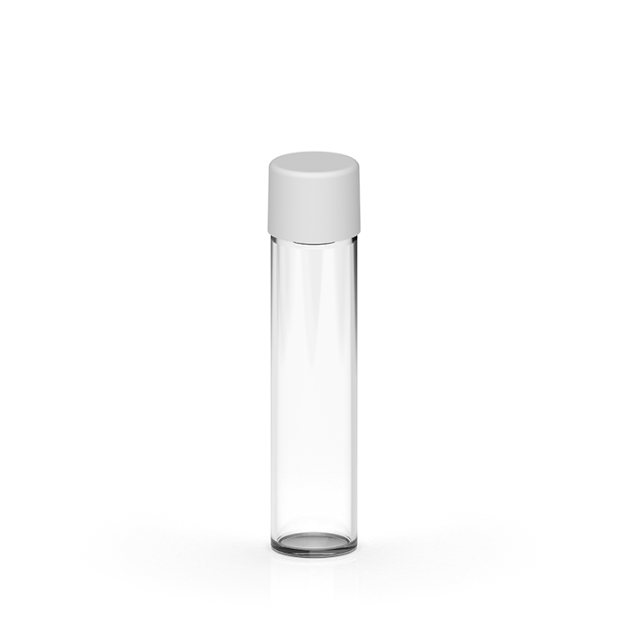 90 mm Clear White Glass Pre Roll Tube