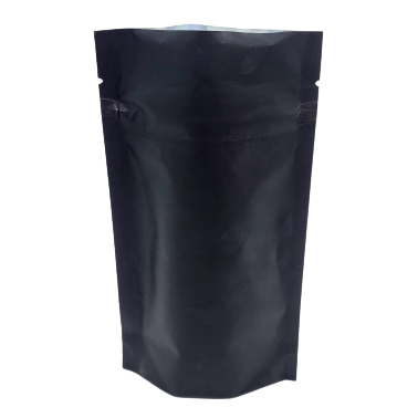 1/4 oz – 4″ x 7.25″ x 2″ Child Resistant Pouch – Black Matte