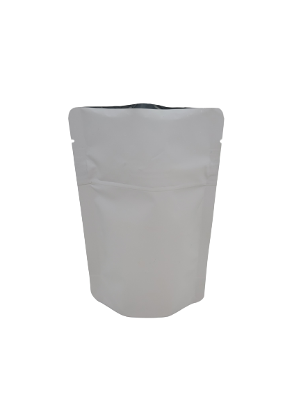 1/4 oz – 4″ x 5.8″ x 2″ Soft Touch Child Resistant Pouch – White