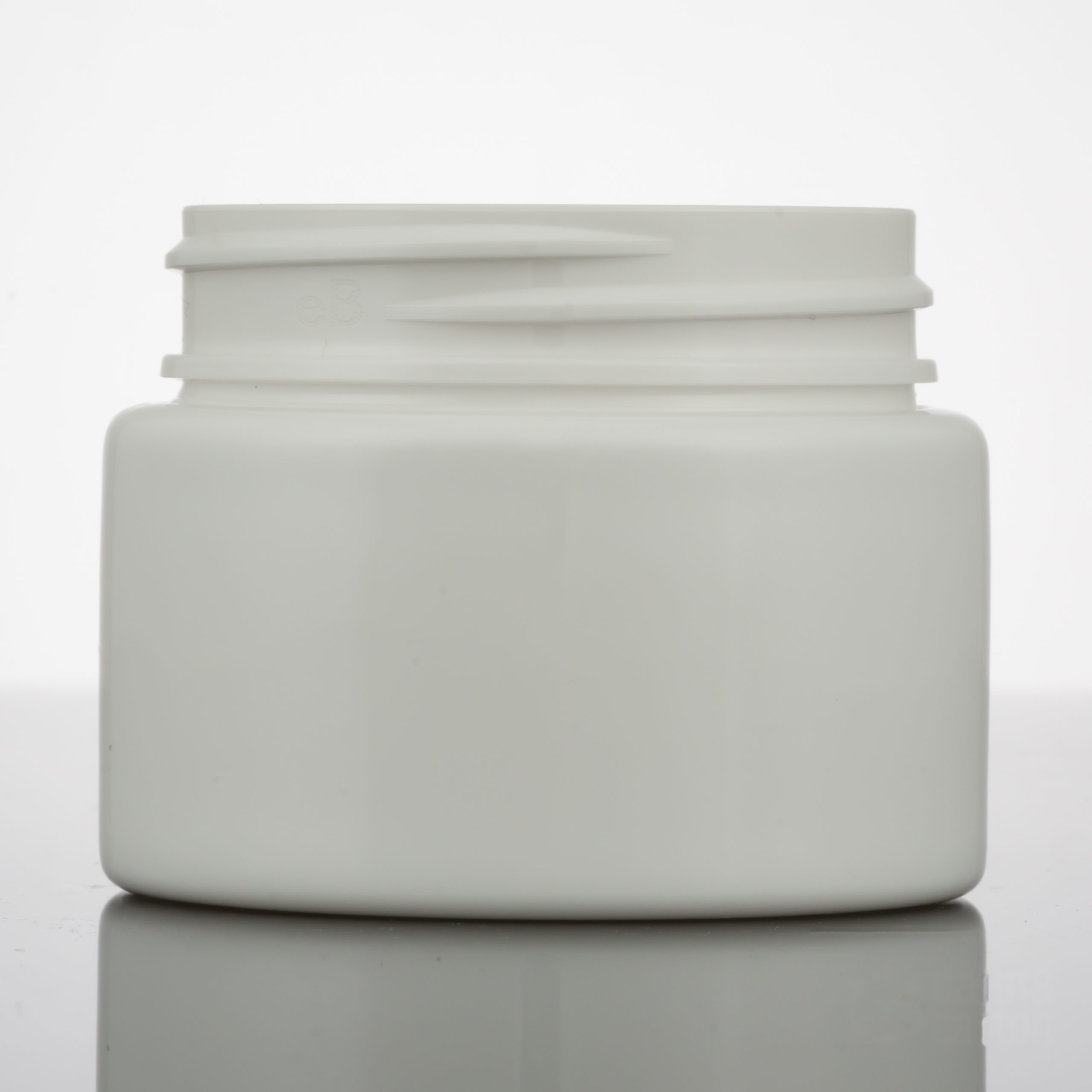 20 dram Straight Sided Plastic Jar – White