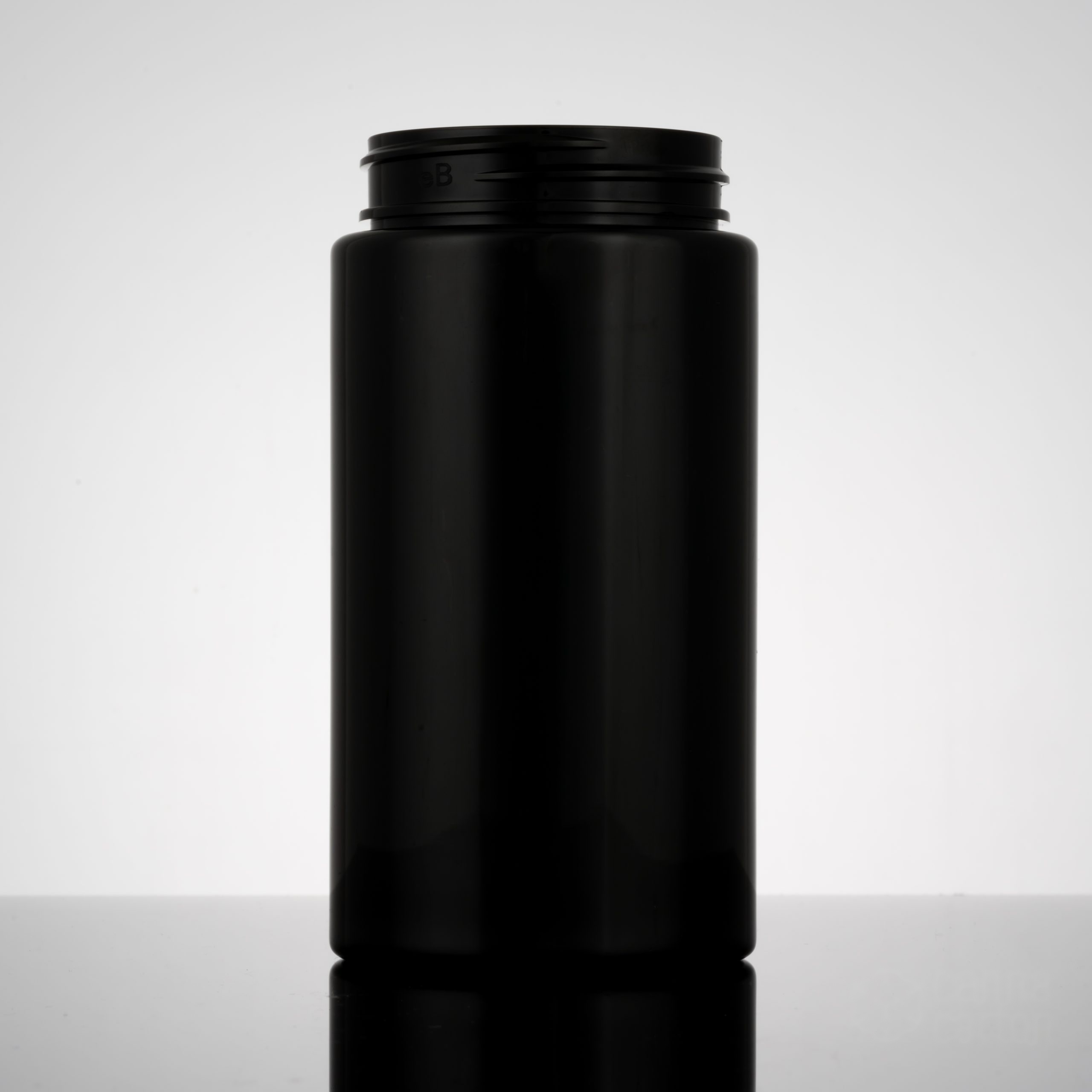 80 dram Straight Sided Plastic Jar – Black