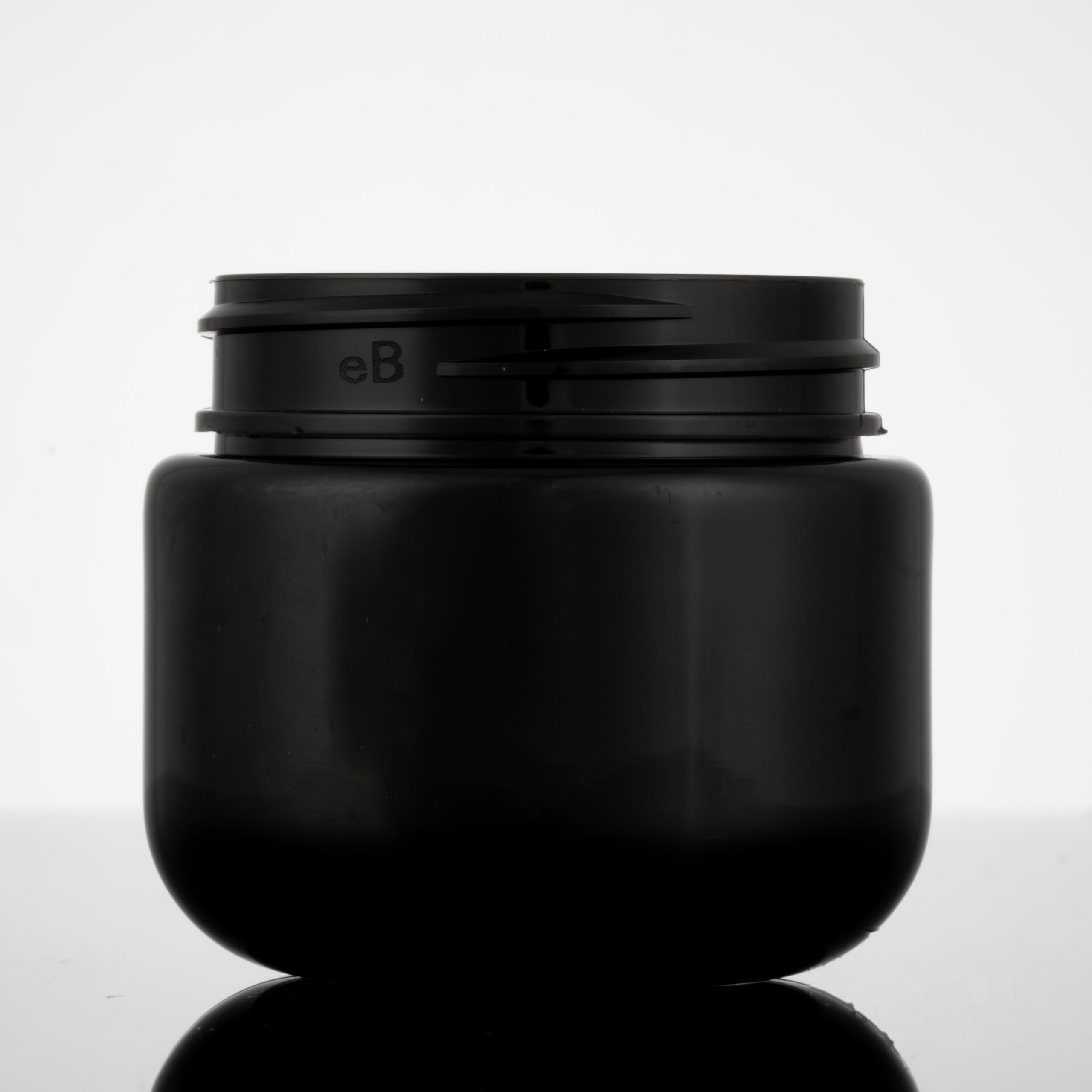 30 dram Round Bottom Plastic Jar – Black