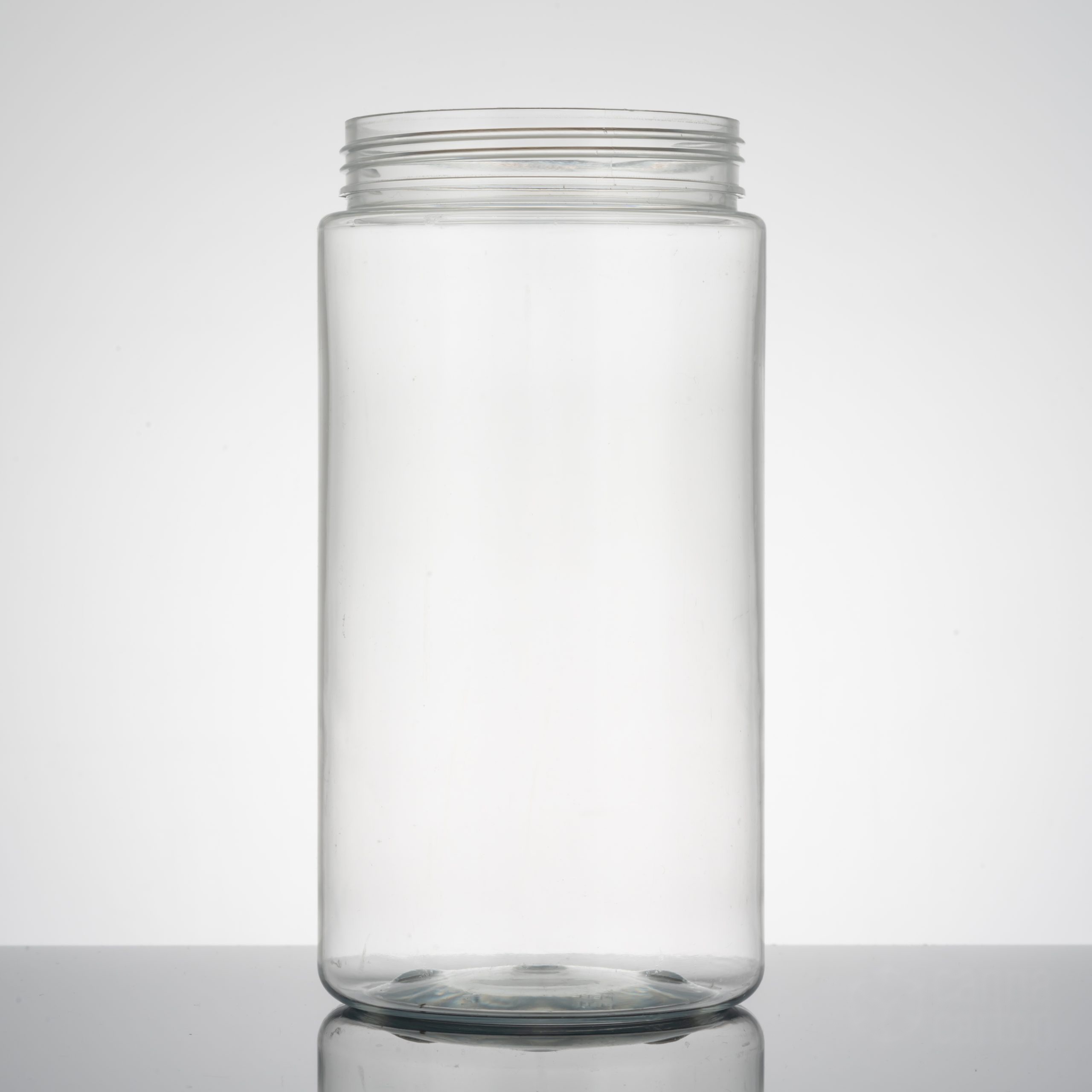 16 oz PET Plastic Wide Mouth Straight Sided Jar – Clear