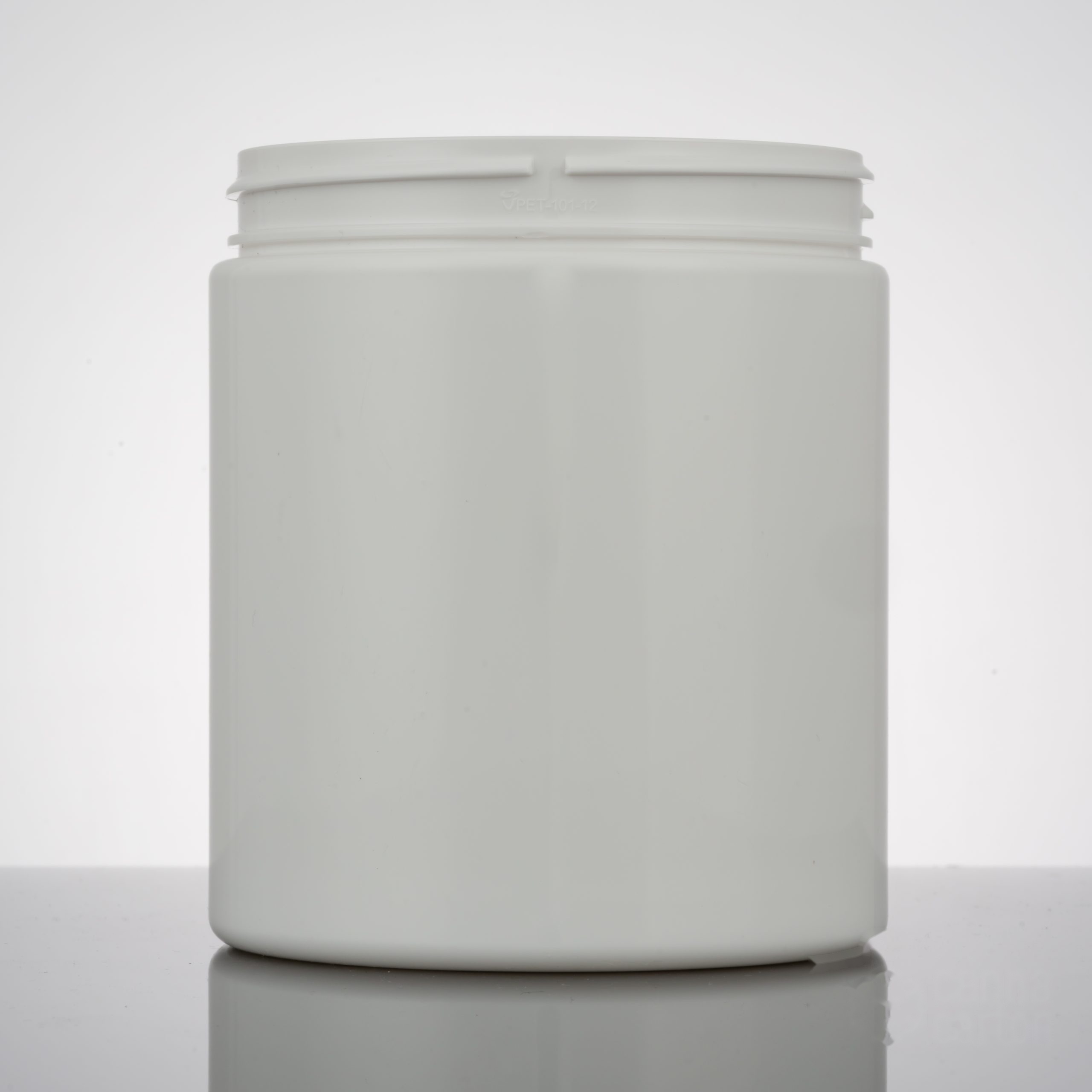 20 oz Straight Sided Plastic Jar – White