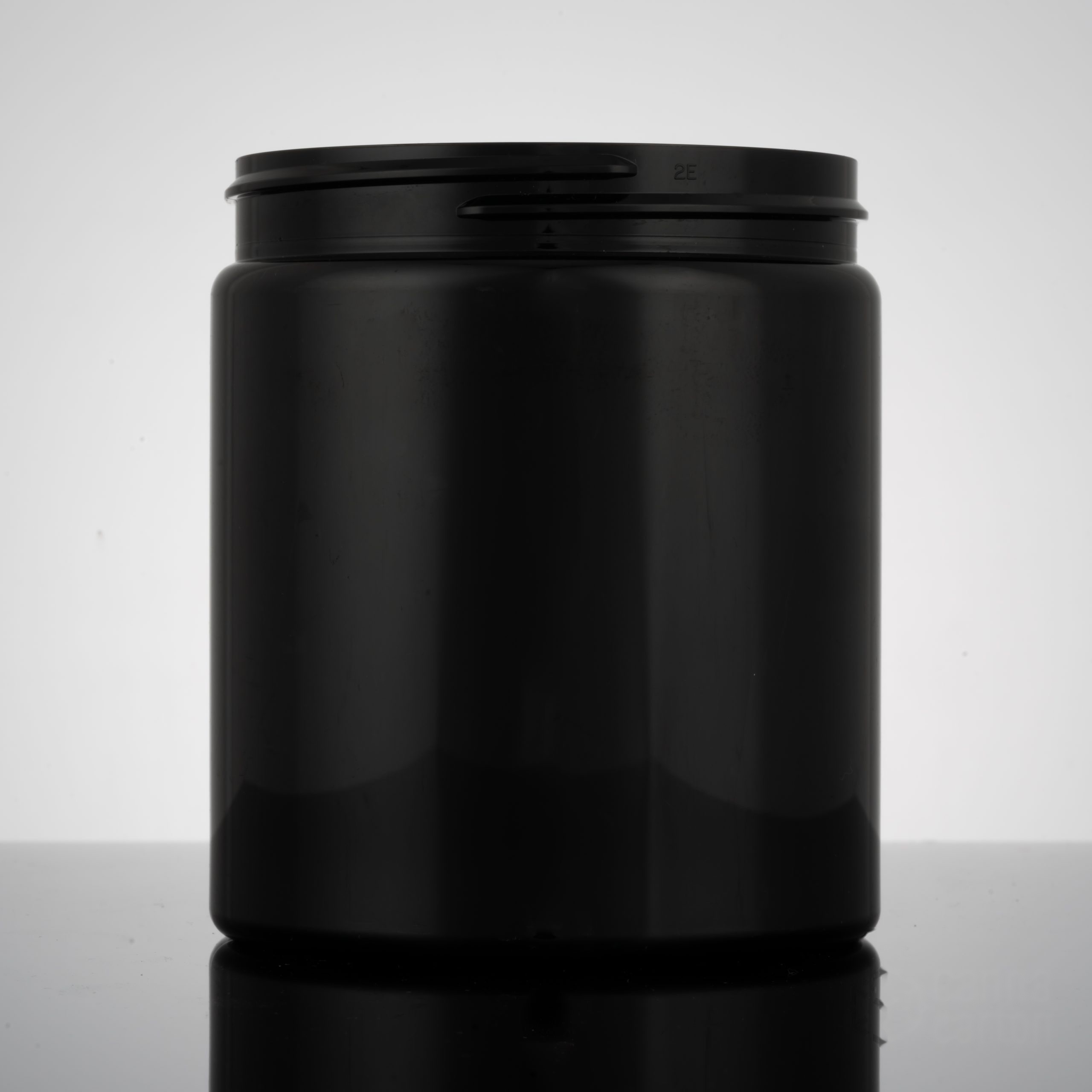 20 oz Straight Sided Plastic Jar – Black