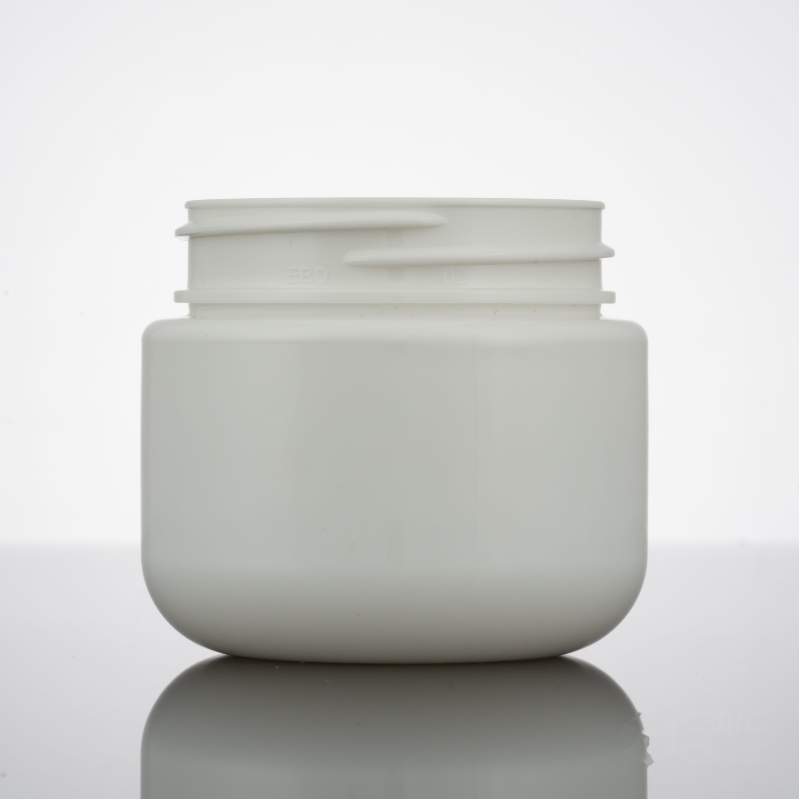 30 dram Round Bottom Plastic Jar – White