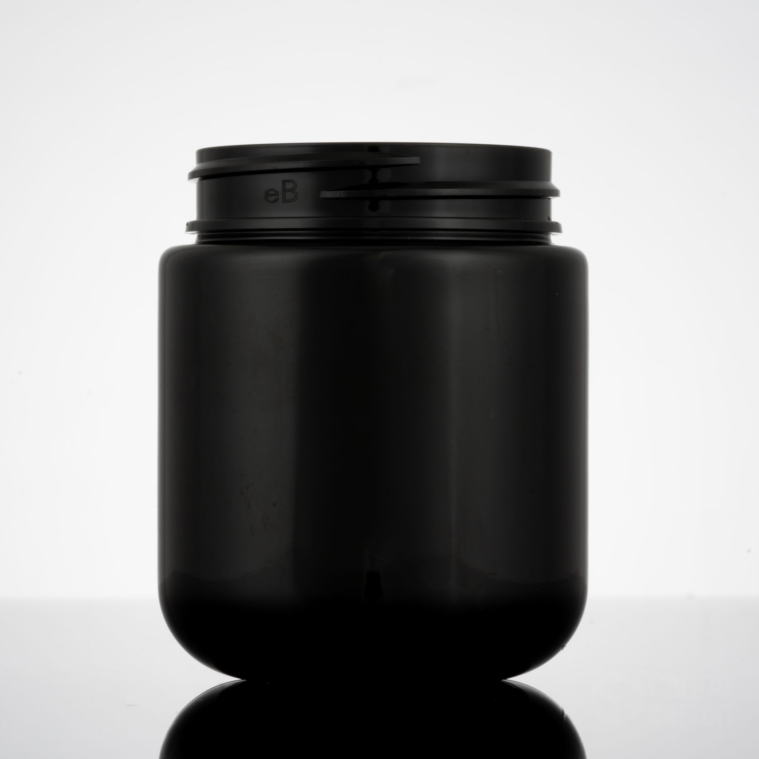 40 dram Round Bottom Plastic Jar – Black