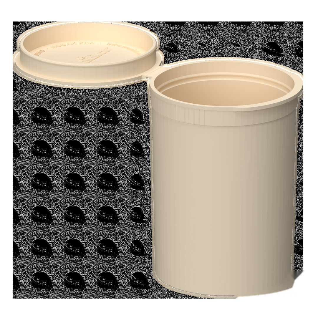 30 Dram Compostable Natural Tan Pop Top Tube